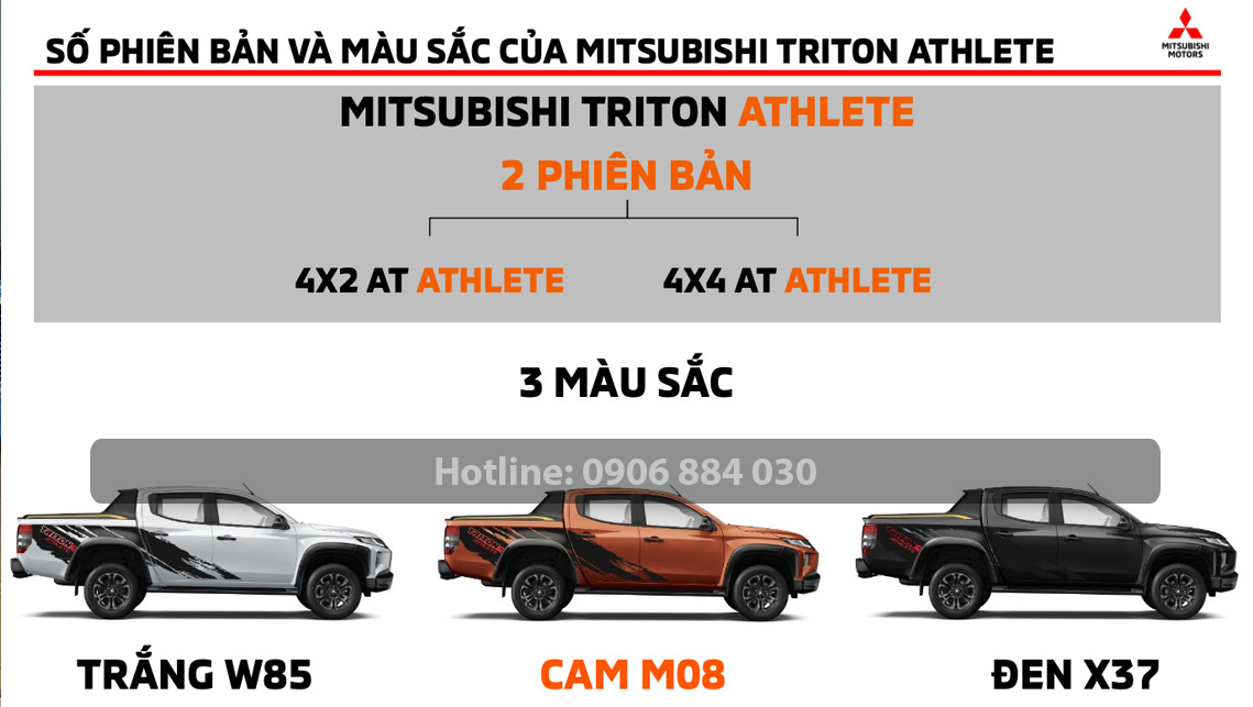 Vượt mọi cung đường thỏa chất đam mê cùng với Mitsubishi Triton Athlete 2021 7 3 màu sắc cho bạn thỏa sức lựa chọn