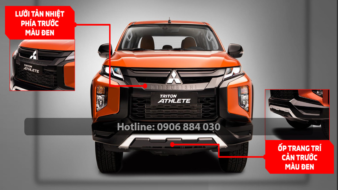 Vượt mọi cung đường thỏa chất đam mê cùng với Mitsubishi Triton Athlete 2021 2 Thiết kế đầu xe Athlete thể thao mạnh mẽ