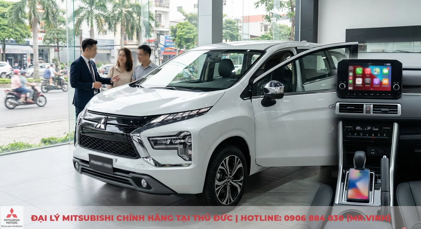 Đại lý Xpander Cross 2026 TP.HCM: Báo giá, đặt lịch lái thử 1 Mitsubishi Xpander Cross 2026 với ngoại hình Dynamic Shield, đèn LED, mâm xe và nội thất nâng cấp tiện nghi, màn hình giải trí lớn, sạc không dây