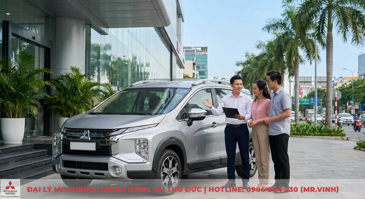 Đăng ký lái thử Xpander Cross 2026: Trải nghiệm ngay bản hiện hành TP.HCM 2 Chuyên viên Mitsubishi Saigon 3S hướng dẫn khách hàng đăng ký lái thử Xpander Cross