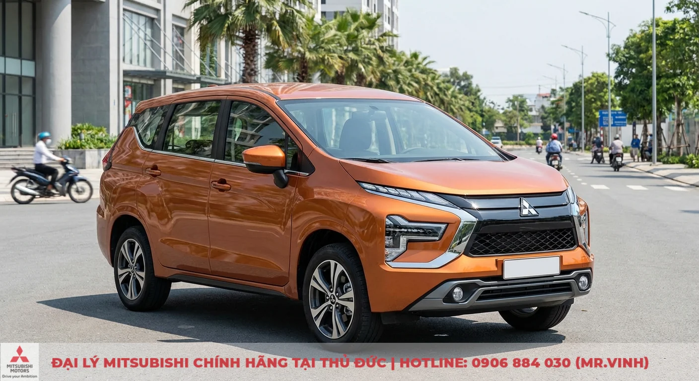Đánh giá Xpander Cross 2026 – Ưu nhược điểm và những cải tiến mới 1 Mitsubishi Xpander Cross 2026 màu cam thể thao với thiết kế Dynamic Shield hiện đại và cụm đèn LED sắc sảo