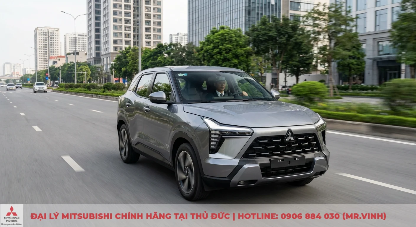 Động cơ Xforce 2026: Thông số, công suất và hiệu suất vận hành 4 Mitsubishi Xforce 2026 đang vận hành mượt mà trên đường phố, thể hiện hiệu suất và chế độ lái linh hoạt