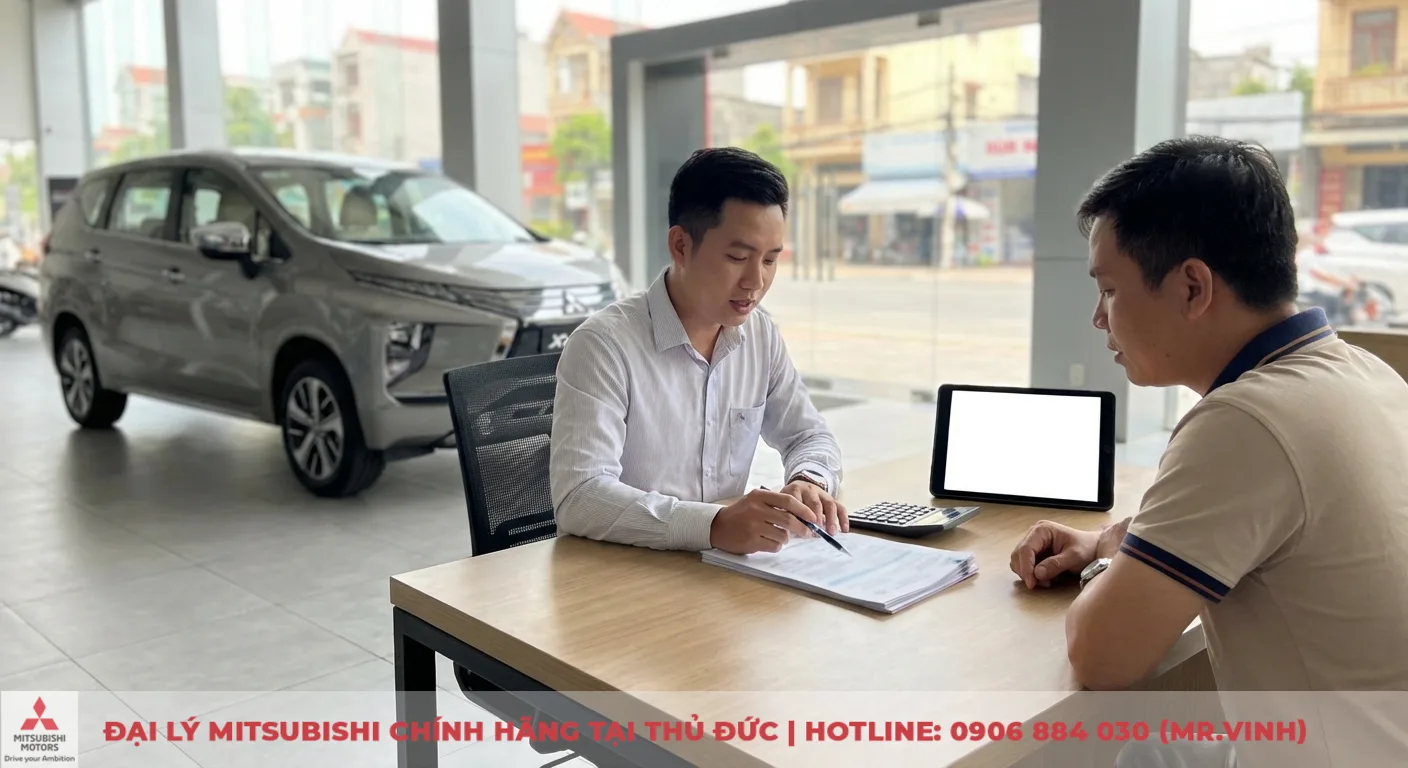 Giá lăn bánh Mitsubishi Xpander 2026 – cập nhật ưu đãi TP.HCM 3 Nhân viên đại lý ô tô tư vấn chi tiết các khoản phí lăn bánh Mitsubishi Xpander 2026 cho khách hàng
