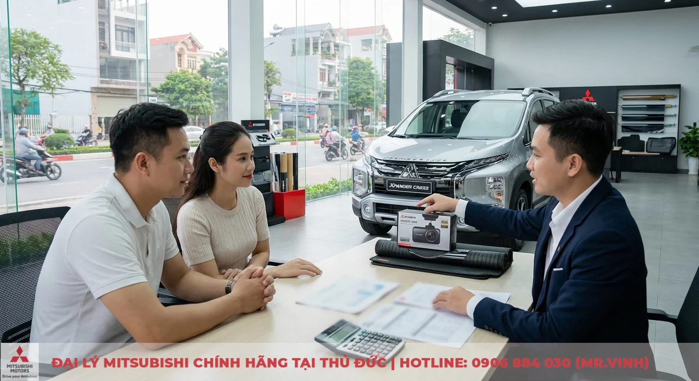 Giá Mitsubishi Xpander Cross 2026: Dự kiến, lăn bánh & cập nhật mới nhất 5 Cặp đôi khách hàng được tư vấn ưu đãi camera hành trình chính hãng khi mua Xpander Cross 2026 tại Mitsubishi Saigon 3S