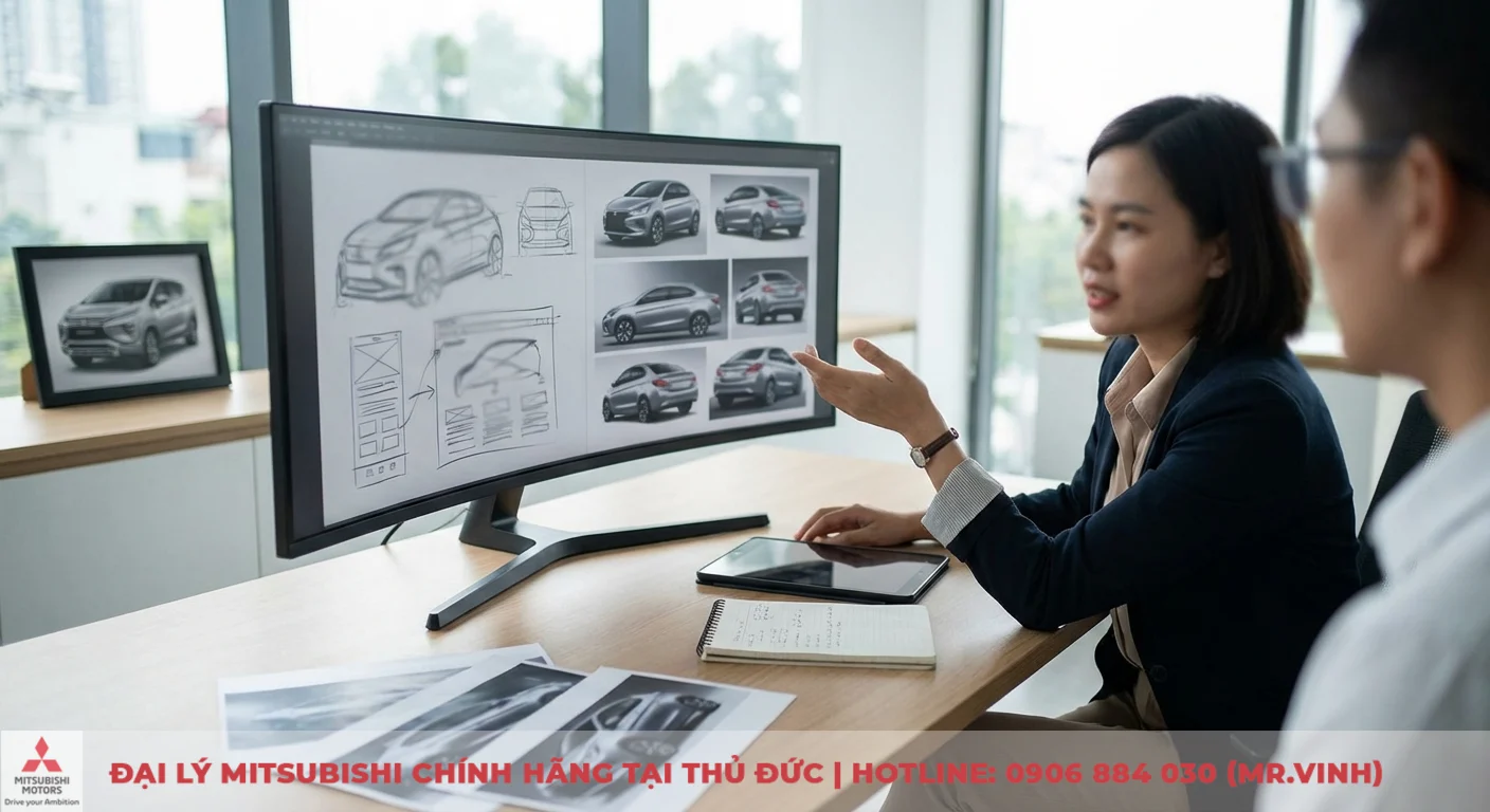 Xem hình ảnh Attrage 2026 mới nhất tại Mitsubishi Saigon 2 Phân tích thiết kế Attrage 2026 từ bản concept đến dự đoán thực tế trên màn hình máy tính