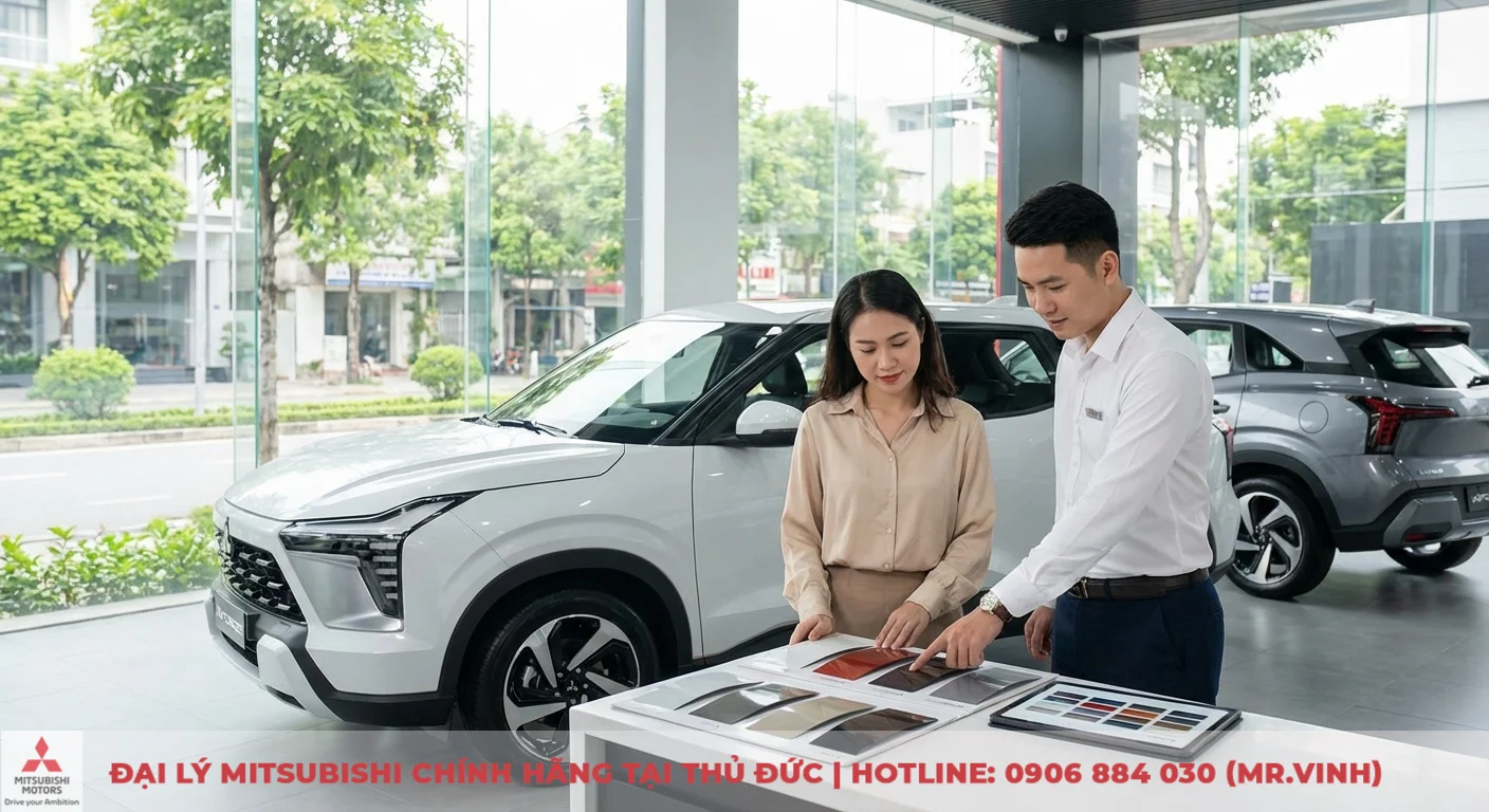 Màu xe Xforce 2026: Cập nhật mới nhất & chọn màu hợp mệnh 3 Khách hàng lựa chọn màu xe Xforce 2026 cùng chuyên gia tư vấn trên bảng màu sắc đa dạng tại showroom