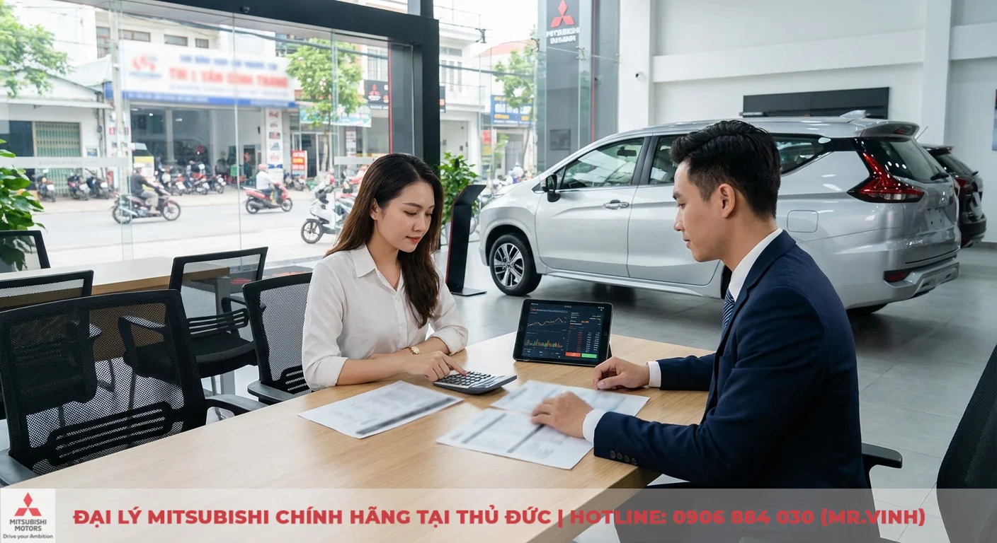 Mitsubishi Xpander 2026 trả góp: dự kiến bảng tính & lãi suất 4 Chuyên viên tư vấn giúp khách hàng xem xét các lựa chọn trả góp xe Xpander 2026, đảm bảo tối ưu tài chính