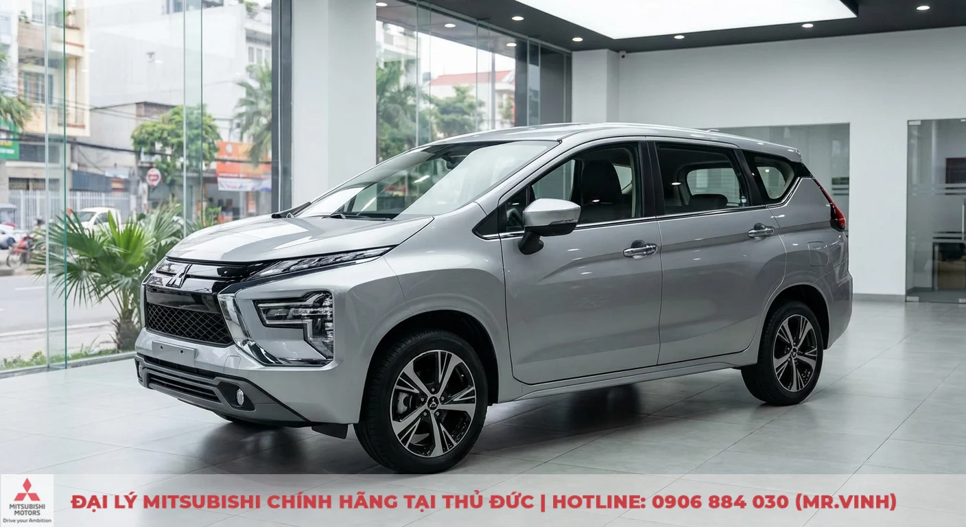 Đánh giá ngoại thất Xpander 2026: Thiết kế mới, đèn LED & kích thước 1 Mitsubishi Xpander với ngôn ngữ thiết kế Dynamic Shield thế hệ mới, dáng xe thể thao cùng mâm xe hợp kim đa chấu ấn tượng