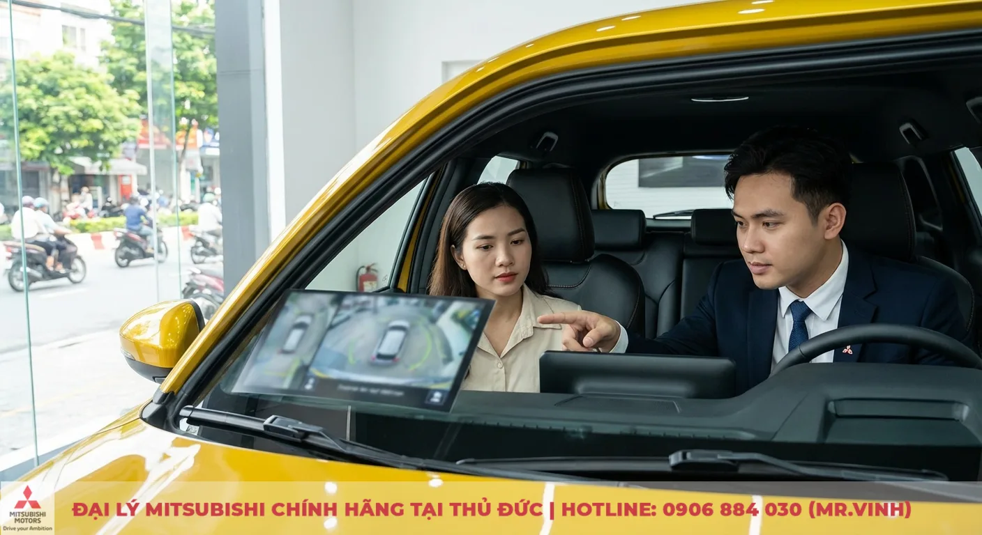 Tiện nghi Xforce 2026: Khám phá những nâng cấp đáng giá từ Mitsubishi 3 Công nghệ camera 360 độ hiển thị trên màn hình, hỗ trợ lái xe và an toàn chủ động cho mẫu SUV Mitsubishi Xforce