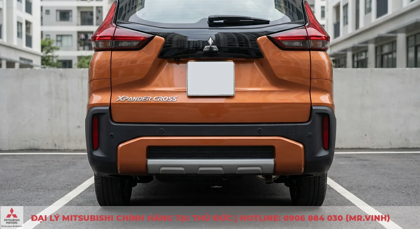 Tiện nghi Xpander Cross 2026: Cập nhật chi tiết & so sánh mới nhất 4 Mitsubishi Xpander Cross với camera lùi và cảm biến hỗ trợ đỗ xe, tăng cường tính năng an toàn chủ động