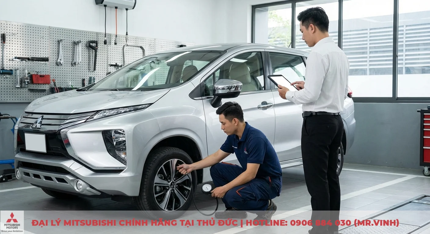 Mitsubishi Xpander 2026: Tiêu hao nhiên liệu, chi phí xăng bao nhiêu? 5 Bảo dưỡng và kiểm tra áp suất lốp Mitsubishi Xpander 2026 định kỳ giúp xe vận hành tiết kiệm nhiên liệu