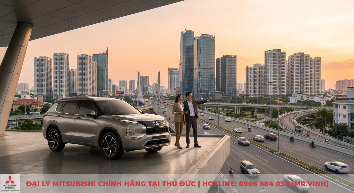 Vận hành Destinator 2026: Giải mã hệ thống và nguyên lý hoạt động 4 Xe SUV màu bạc đỗ trên sân thượng với cặp đôi nhìn ra đường phố và các tòa nhà cao tầng lúc hoàng hôn