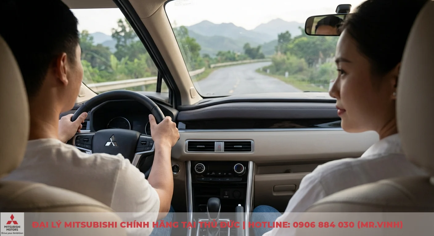 Vận hành Xpander 2026: Đánh giá cảm giác lái, độ êm, cách âm 2 Trải nghiệm vận hành êm ái trên Xpander 2026, tài xế và hành khách thoải mái thư giãn trên chuyến đi