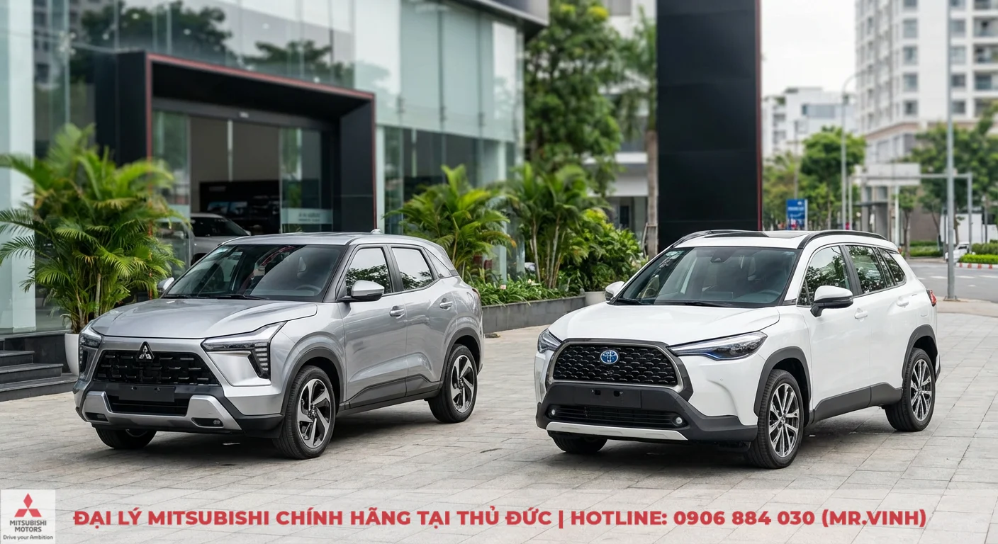 So sánh Xforce 2026 và Corolla Cross: Giá lăn bánh, trang bị, an toàn 8 So sánh Mitsubishi Xforce và Toyota Corolla Cross cạnh nhau giúp khách hàng dễ dàng đưa ra quyết định mua xe