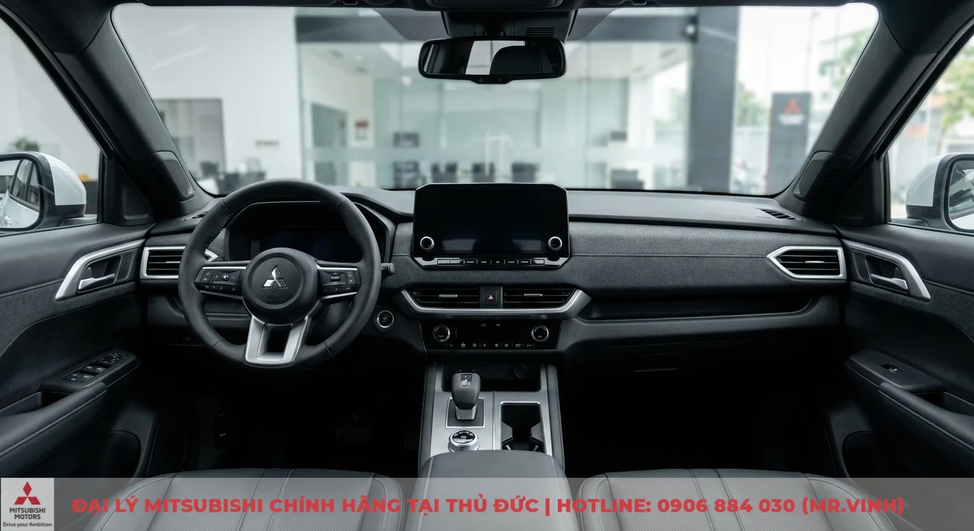 So sánh Mitsubishi Xforce 2026 và Creta: Giá, tiện nghi & nên chọn xe nào? 3 Nội thất xe hiện đại, tối ưu không gian và công nghệ với màn hình giải trí trung tâm lớn, vô lăng và vật liệu cao cấp