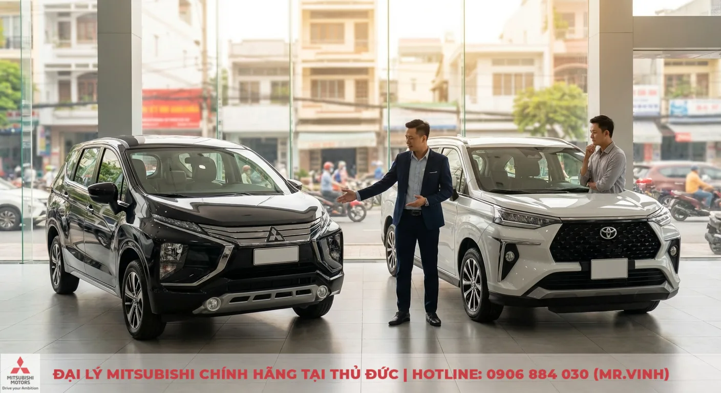 Xpander 2026 hay Veloz Cross? So sánh chi tiết từng khía cạnh 4 Lời khuyên chọn Mitsubishi Xpander đen hoặc Toyota Veloz Cross trắng được nhân viên tư vấn tại showroom