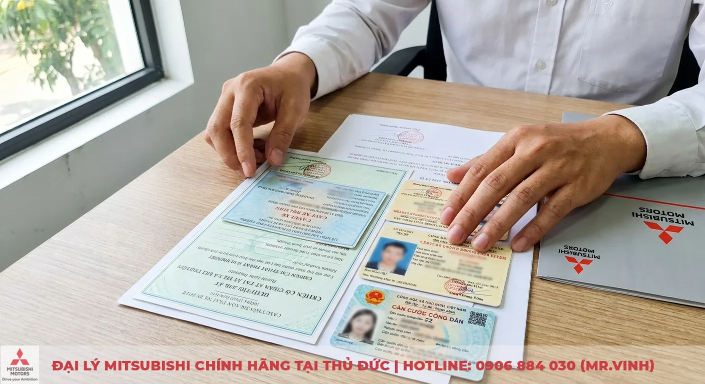 Bảo hiểm bắt buộc xe ô tô: Quyền lợi, hồ sơ & quy trình bồi thường 3 Hồ sơ mua bảo hiểm gồm giấy đăng ký xe, giấy chứng nhận kiểm định, giấy phép lái xe và căn cước công dân trên bàn