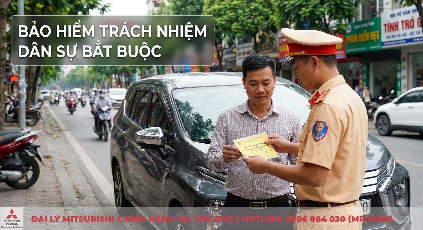 Bảo hiểm dân sự xe ô tô: Quy định, quyền lợi & quy trình bồi thường 1 Bảo hiểm trách nhiệm dân sự xe ô tô bắt buộc được cảnh sát giao thông kiểm tra giấy tờ từ chủ xe trên đường phố