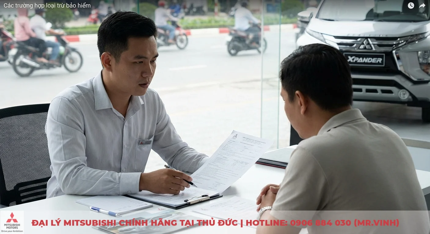 Bảo hiểm thân vỏ xe ô tô là gì: quyền lợi, loại trừ và bồi thường 3 Bảo hiểm thân vỏ với các trường hợp loại trừ được tư vấn và làm rõ trên hợp đồng khi mua xe Mitsubishi
