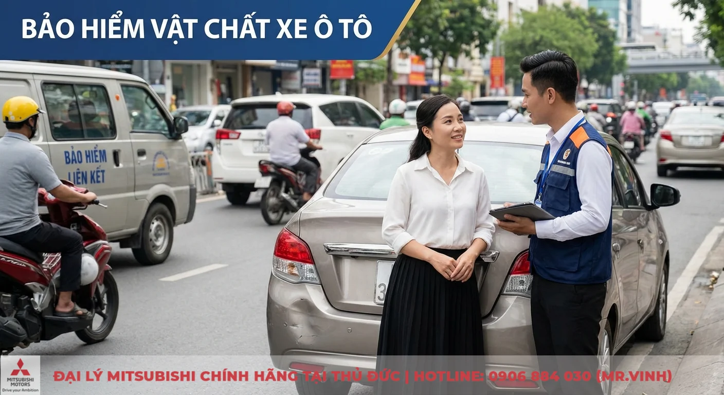 Bảo hiểm vật chất xe ô tô bao nhiêu: cách tính & yếu tố ảnh hưởng 2026 5 Tư vấn và tính toán phí bảo hiểm vật chất xe ô tô cụ thể bằng máy tính, biểu mẫu cùng xe trong showroom