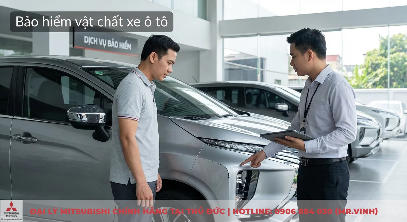 Bảo hiểm xe ô tô bao nhiêu tiền: hướng dẫn chi phí & cách tính 2026 1 Bảo hiểm vật chất xe ô tô chi trả thiệt hại vật chất, người mua được tư vấn về vết xước trên thân vỏ xe