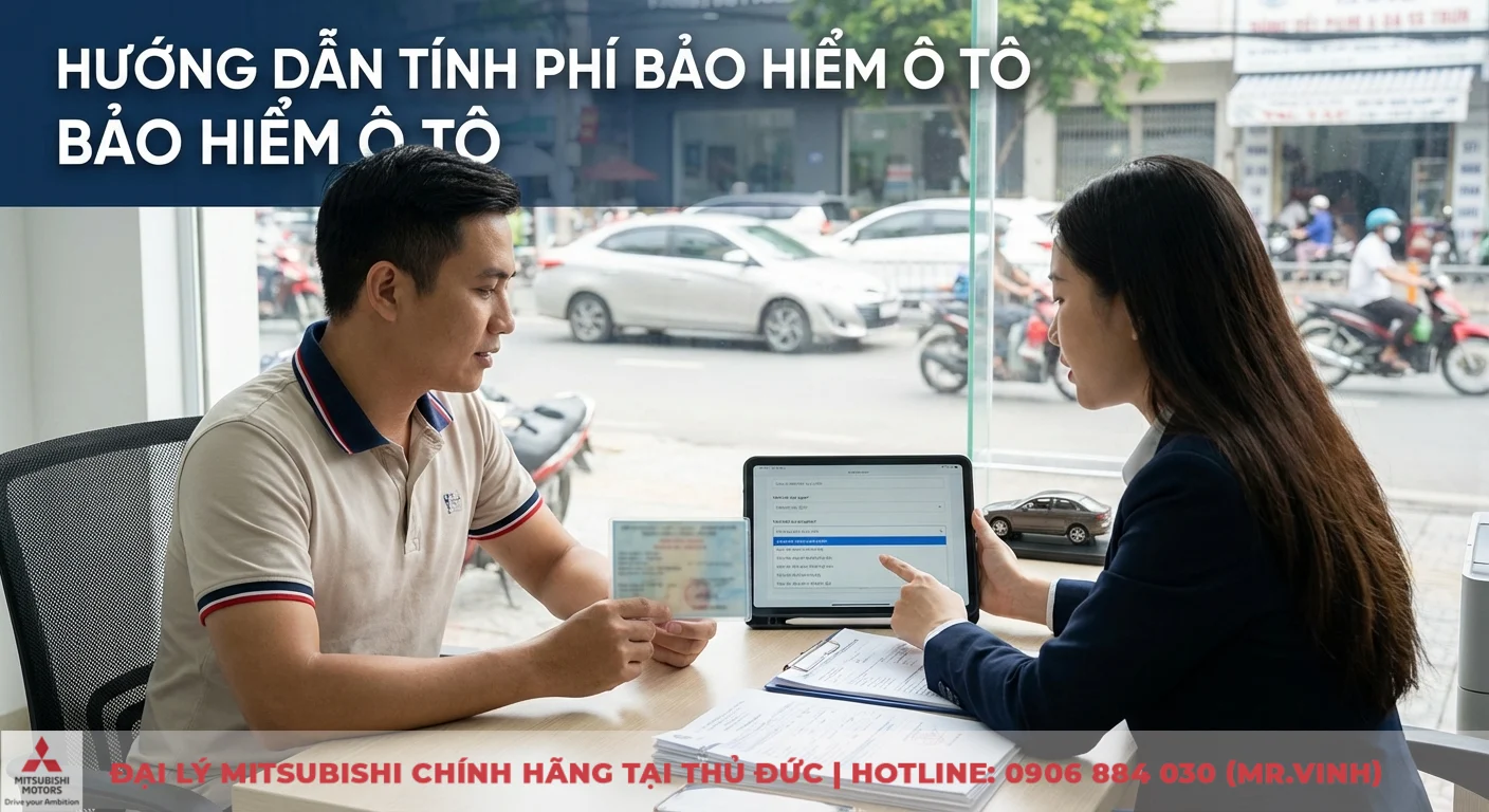 Bảo hiểm xe ô tô bao nhiêu tiền: hướng dẫn chi phí & cách tính 2026 3 Hướng dẫn cách tính phí bảo hiểm ô tô, khách hàng cung cấp thông tin xe để tư vấn viên nhập liệu và tính toán trên máy tính bảng