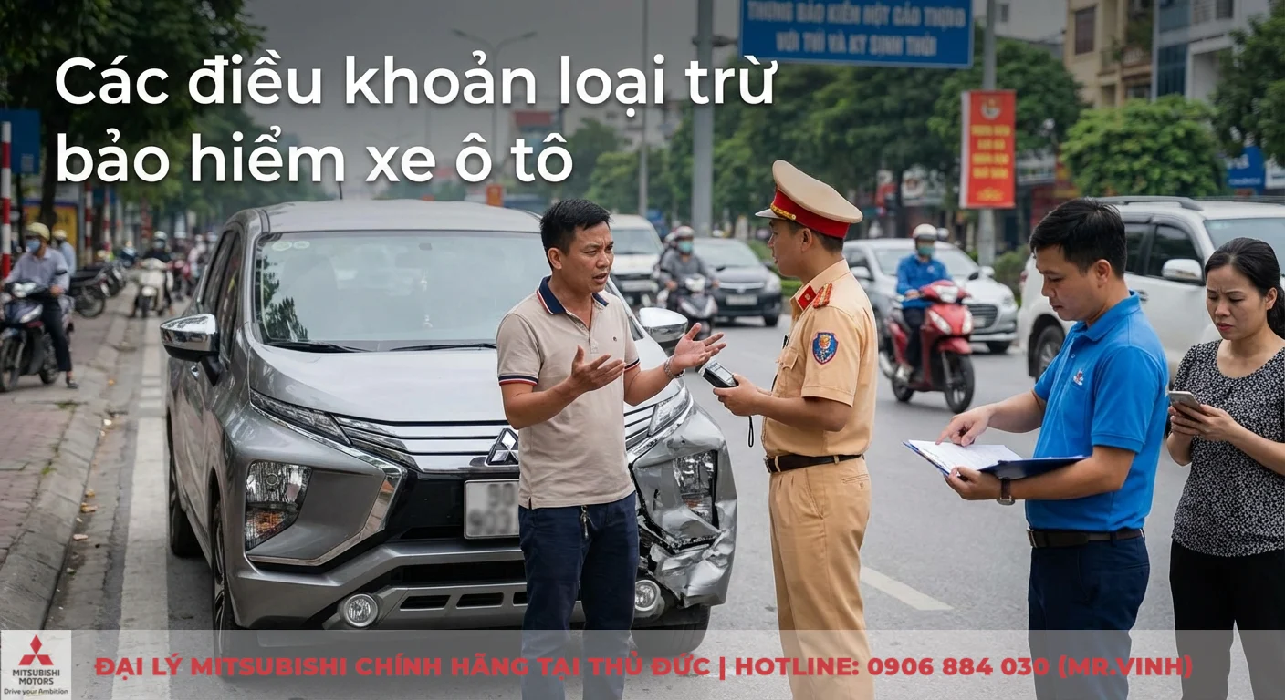 Bảo hiểm xe ô tô gồm những gì: quyền lợi, điều khoản và loại trừ 2 Các điều khoản loại trừ bảo hiểm xe ô tô quyết định việc bồi thường khi xe hư hỏng, có cảnh sát xử lý hiện trường
