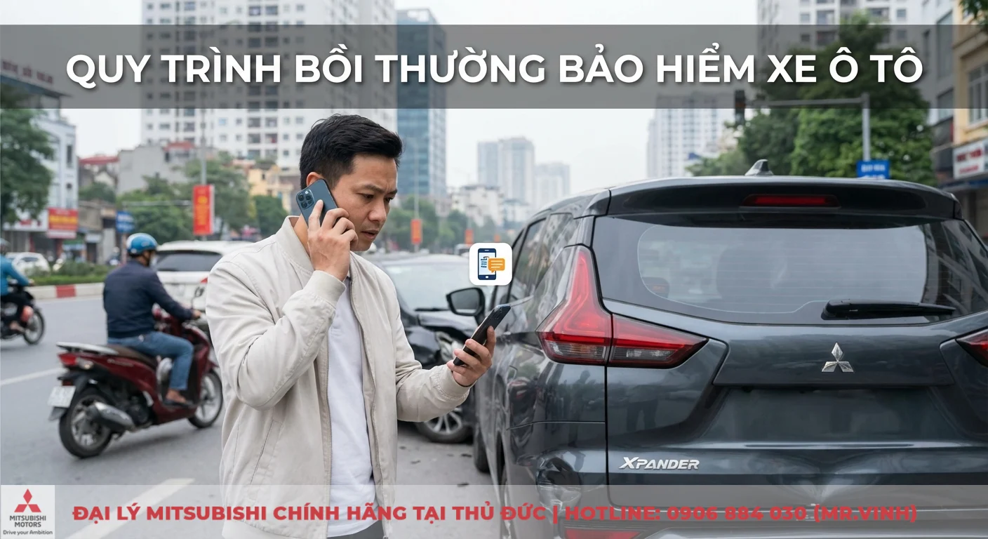 Bồi thường bảo hiểm xe ô tô: quyền lợi, hồ sơ, quy trình xử lý 2 Quy trình bồi thường bảo hiểm xe ô tô: thông báo ngay sự cố tai nạn qua điện thoại hoặc ứng dụng di động