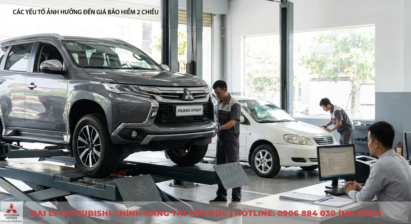 Giá bảo hiểm 2 chiều xe ô tô: Cách tính & so sánh phí cập nhật 2026 2 Giá bảo hiểm 2 chiều phụ thuộc vào dòng xe và chi phí sửa chữa, bảo dưỡng xe tại trung tâm dịch vụ
