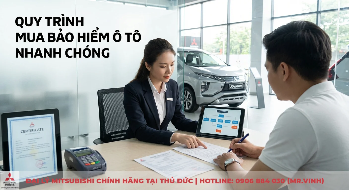 Nơi bán bảo hiểm xe ô tô: Đại lý uy tín, thủ tục nhanh tại TP.HCM 3 Quy trình mua bảo hiểm ô tô nhanh chóng tại Mitsubishi Saigon 3S, chuyên viên hướng dẫn khách hàng ký hợp đồng và nhận chứng nhận