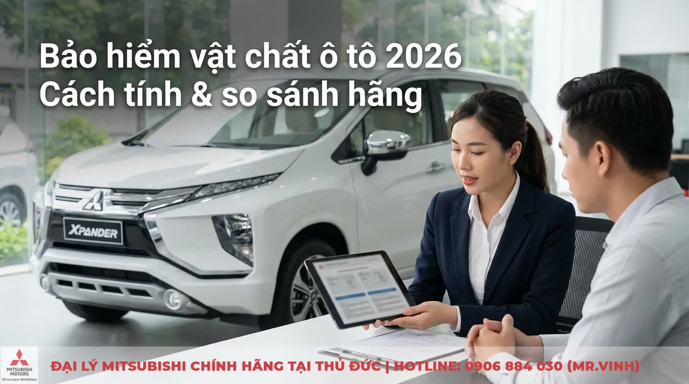 Phí bảo hiểm vật chất ô tô cập nhật 2026: Cách tính & so sánh hãng 1 Bảo hiểm vật chất xe ô tô, hợp đồng bồi thường tổn thất vật chất, được nhân viên tư vấn chi tiết cho khách hàng bên cạnh xe