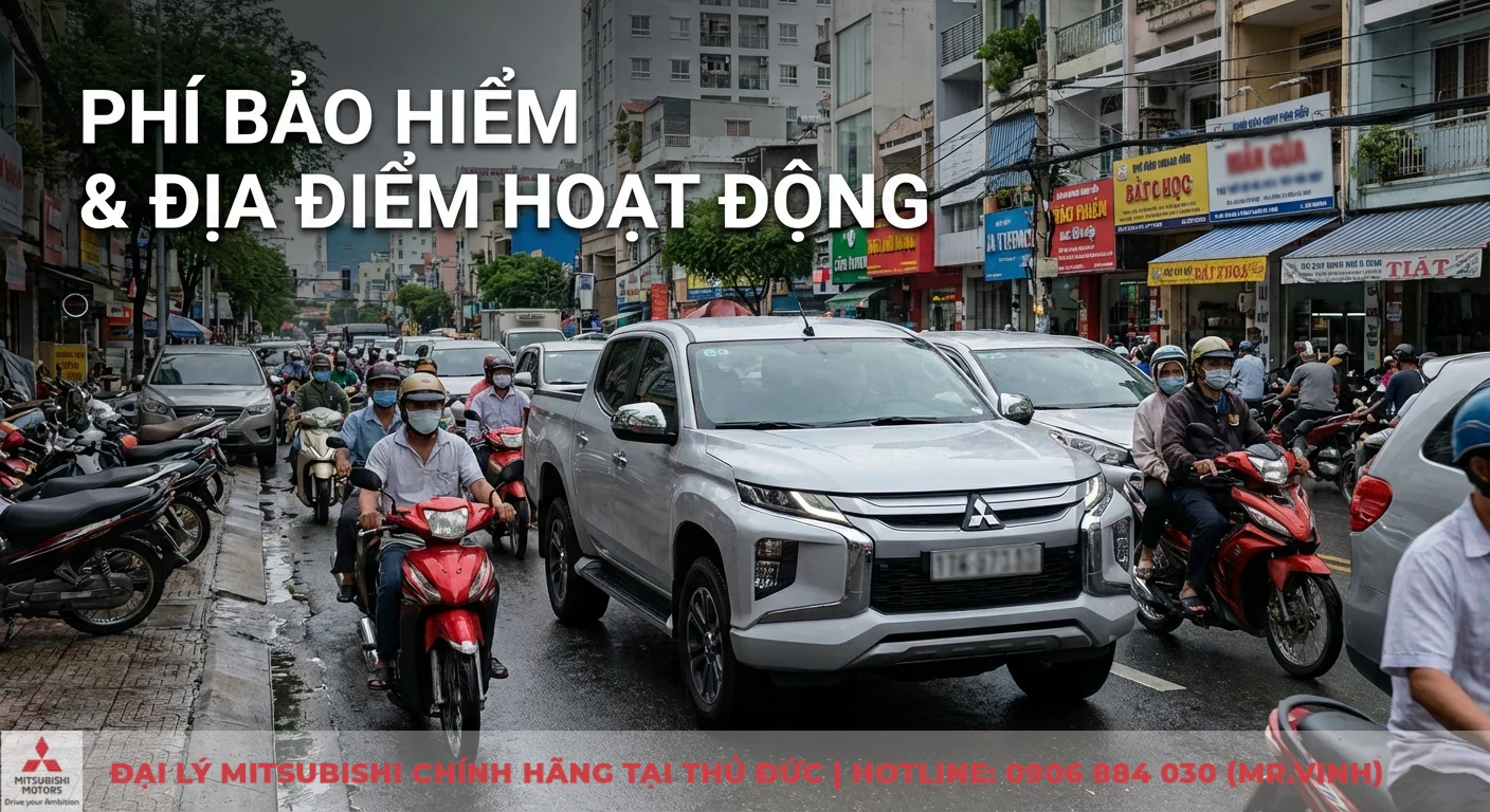 Phí bảo hiểm xe Triton: Cách tính chi phí bắt buộc & vật chất 2026 2 Phí bảo hiểm xe Triton và địa điểm hoạt động tại thành phố lớn với mật độ giao thông cao