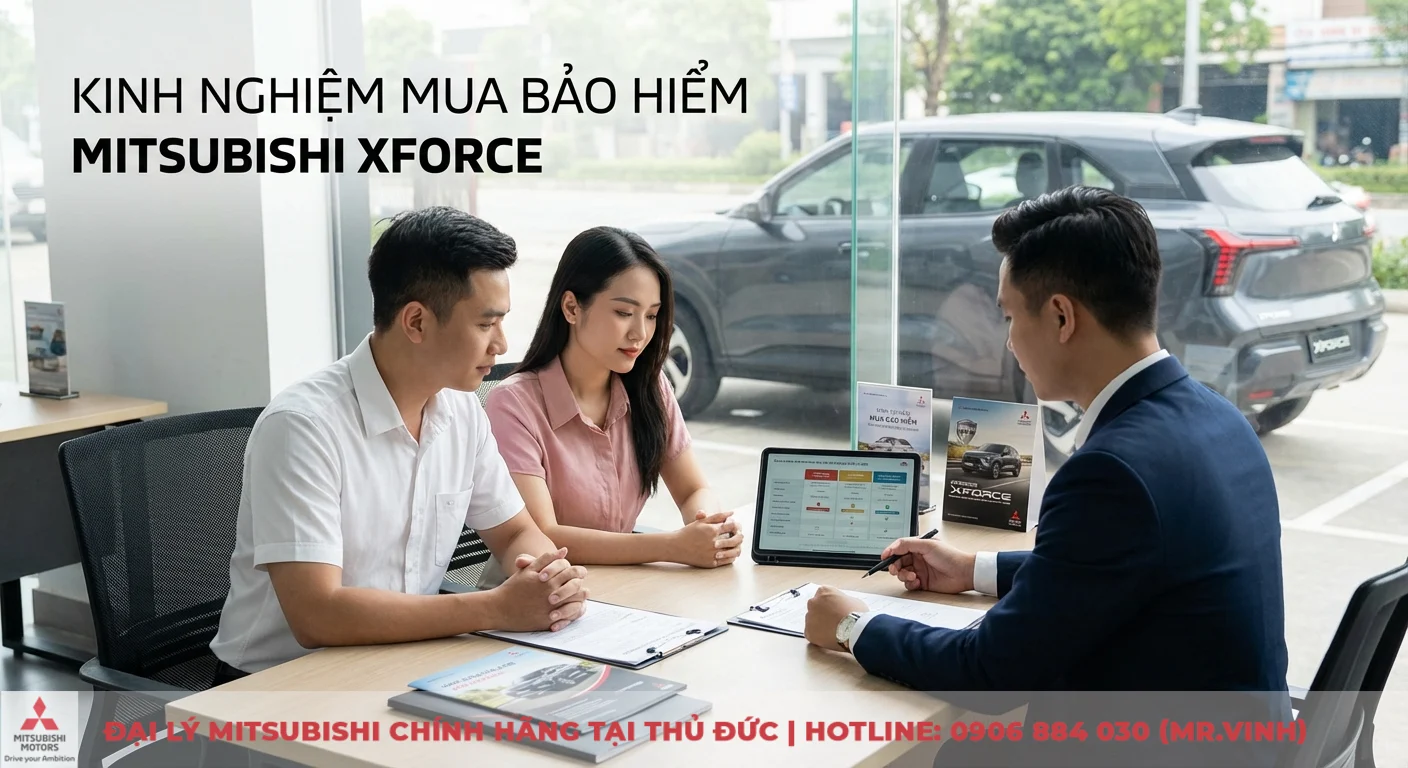 Phí bảo hiểm Mitsubishi Xforce: loại nào, cách tính & so sánh cập nhật 2026 3 Kinh nghiệm mua bảo hiểm xe Mitsubishi Xforce: tư vấn viên giới thiệu các gói bảo hiểm, so sánh quyền lợi trên máy tính bảng và hợp đồng