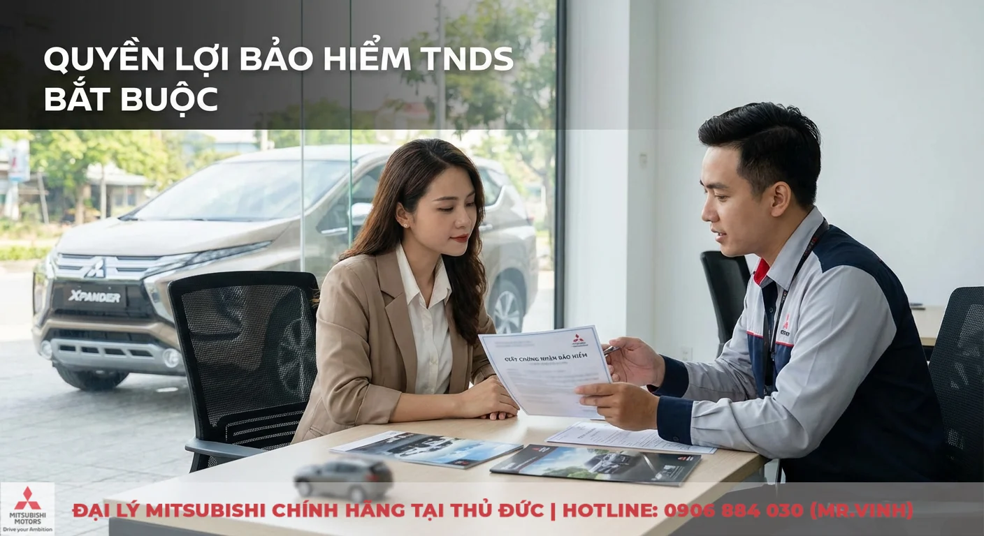 Quyền lợi khi mua bảo hiểm xe ô tô: Giải mã TNDS, vật chất & quy trình bồi thường 2 Quyền lợi bảo hiểm TNDS bắt buộc được tư vấn chi tiết về phạm vi và điều khoản qua tài liệu, với xe ô tô