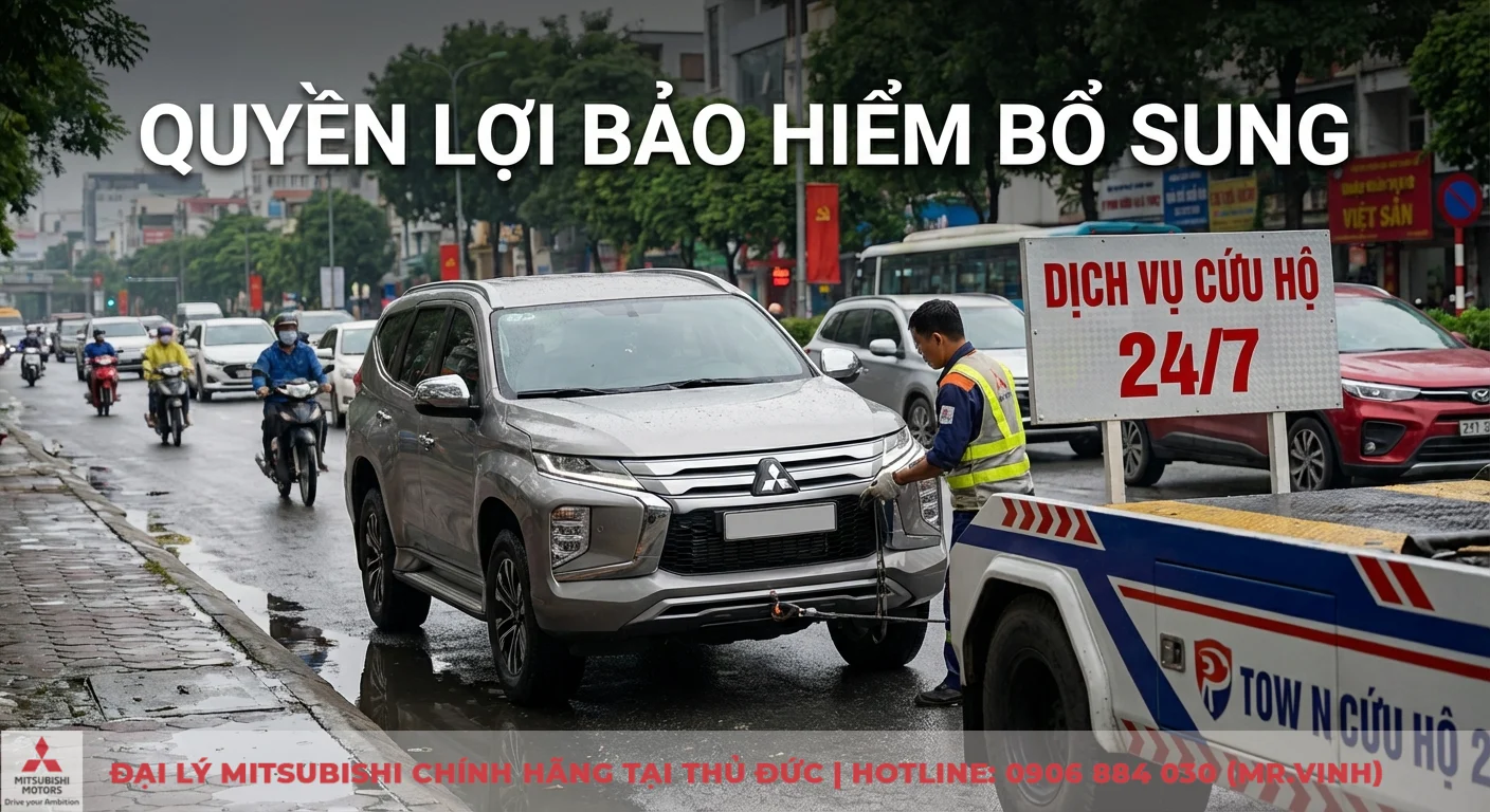 Quyền lợi khi mua bảo hiểm xe ô tô: Giải mã TNDS, vật chất & quy trình bồi thường 3 Quyền lợi bảo hiểm bổ sung với dịch vụ cứu hộ 24/7 giúp xe ô tô được hỗ trợ kịp thời khi gặp sự cố trên đường