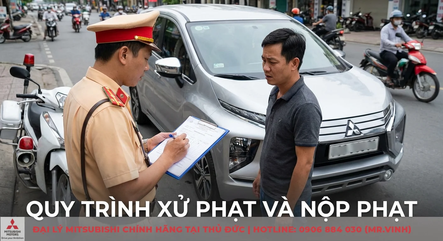 Xe ô tô không bảo hiểm phạt bao nhiêu: mức phạt & cách xử lý 2026 3 Quy trình xử phạt và nộp phạt khi cảnh sát giao thông lập biên bản vi phạm với người điều khiển phương tiện