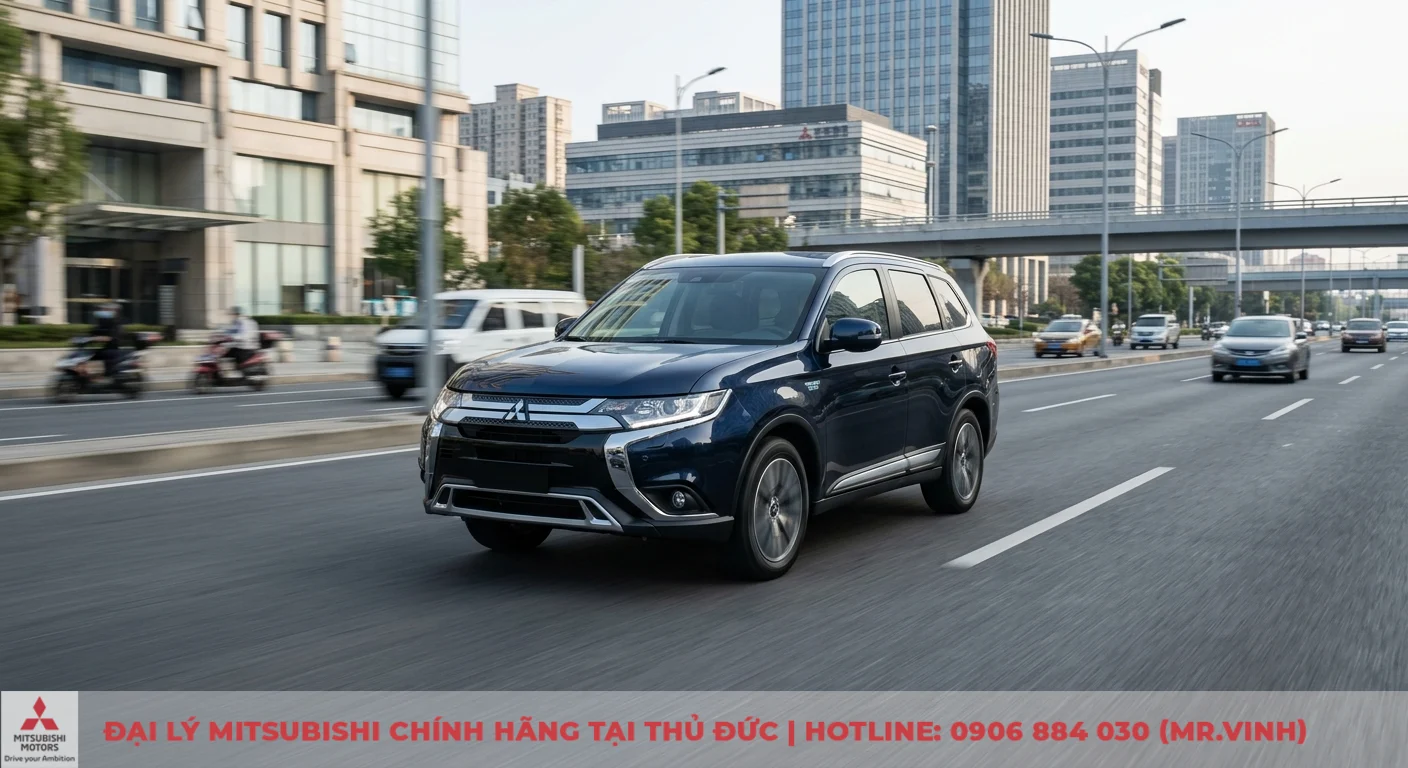 So sánh Mitsubishi Outlander và Chevrolet Trailblazer: Chọn SUV đô thị hay bán tải? 2 Mitsubishi Outlander với động cơ MIVEC và hộp số CVT vận hành mượt mà trên đường phố đô thị đông đúc