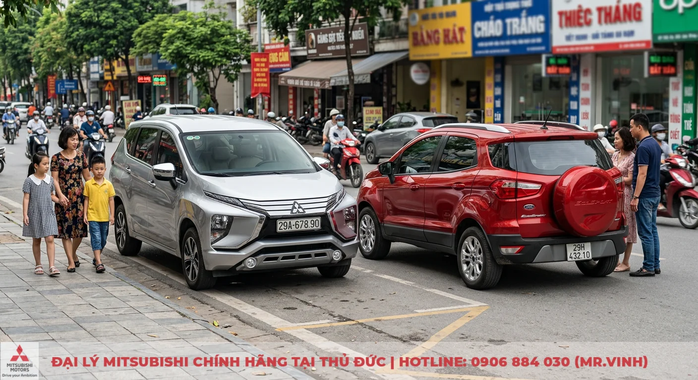 So sánh Mitsubishi Xpander và Ford EcoSport: Đâu là lựa chọn tối ưu? 1 Hai đối thủ đáng gờm Mitsubishi Xpander và Ford EcoSport cùng đỗ trên phố